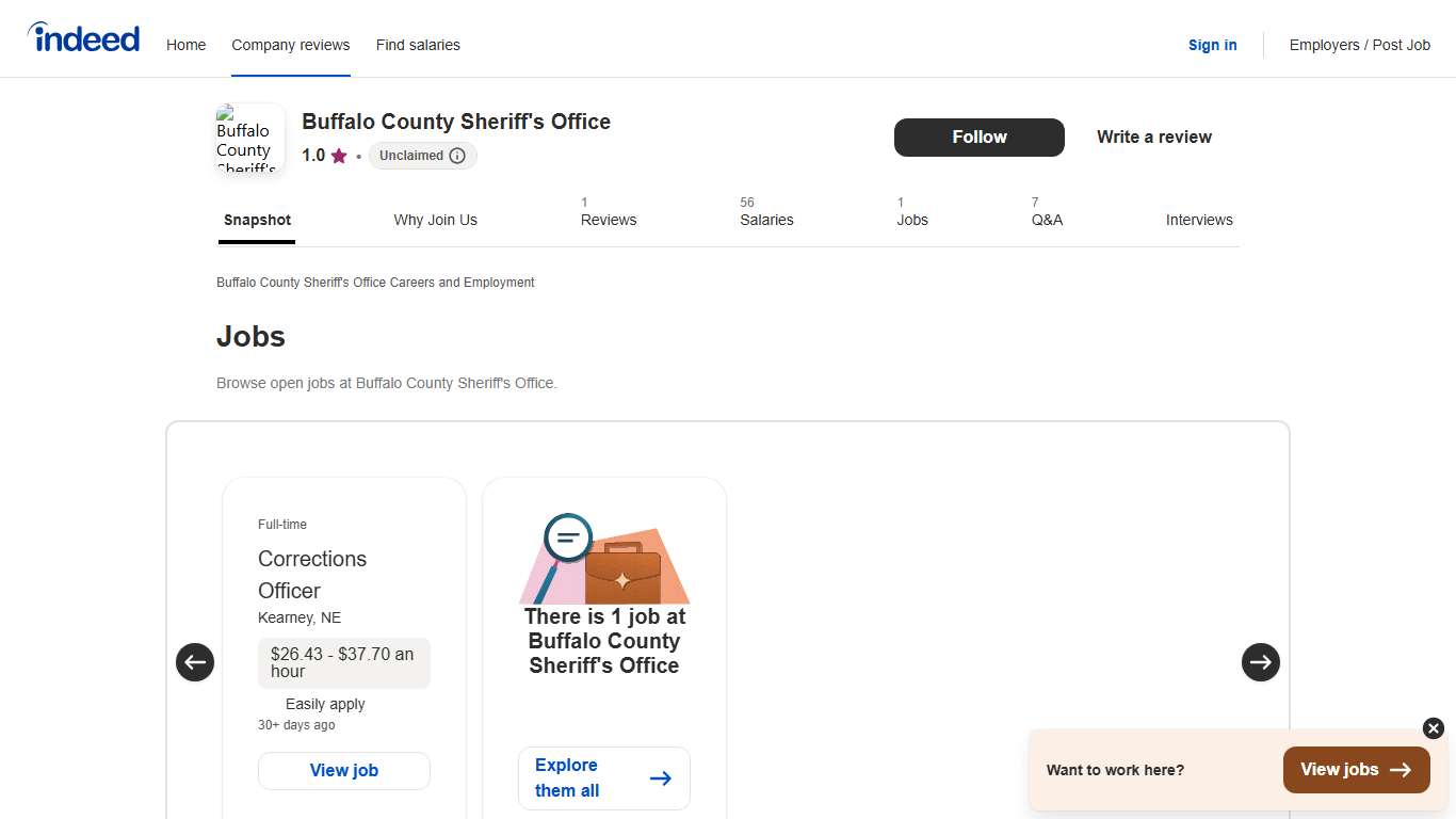 Buffalo County Sheriff's Office Careers and Employment | Indeed.com