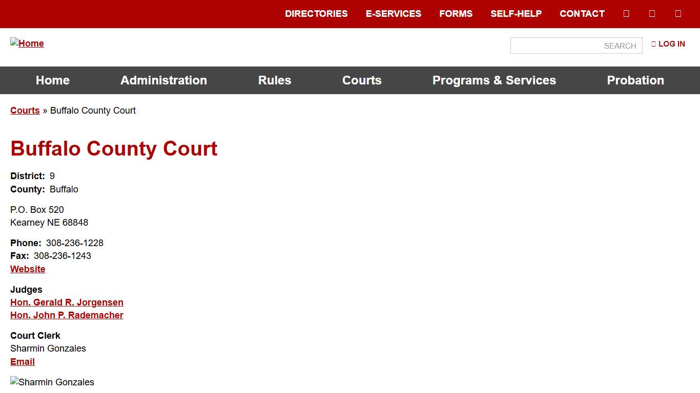 Buffalo County Court | Nebraska Judicial Branch